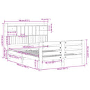seng med reol uden madras 140x200 cm massivt fyrretræ hvid