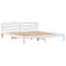 seng med reol uden madras 180x200 cm massivt fyrretræ hvid
