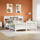 seng med reol uden madras 180x200 cm massivt fyrretræ hvid