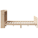 seng med reol uden madras 135x190 cm massivt fyrretræ