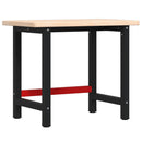 arbejdsbænk 100x60x83 cm massivt egetræ rektangulær