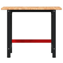 arbejdsbænk 100x60x81,5 cm massivt egetræ rektangulær lysebrun