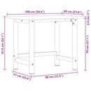 arbejdsbænk 100x60x81,5 cm massivt egetræ
