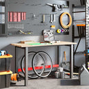 arbejdsbænk 140x60x81,5 cm massivt egetræ