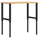 arbejdsbænk 100x60x(71,5-98) cm massivt egetræ rektangulær
