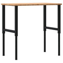arbejdsbænk 100x60x(71,5-98) cm massivt egetræ rektangulær