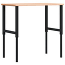 arbejdsbænk 100x60x(71,5-98) cm massivt bøgetræ rektangulær