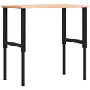 arbejdsbænk 100x60x(71,5-98) cm massivt bøgetræ rektangulær