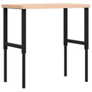 arbejdsbænk 100x60x(73-99,5) cm massivt bøgetræ rektangulær