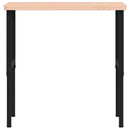 arbejdsbænk 100x60x(73-99,5) cm massivt bøgetræ rektangulær