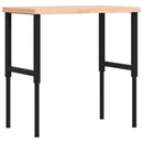 arbejdsbænk 100x60x(73-99,5) cm massivt bøgetræ rektangulær