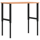 arbejdsbænk 100x60x(71,5-98) cm massivt bøgetræ rektangulær