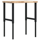 arbejdsbænk 80x60x(73-99,5) cm massivt akacietræ rektangulær