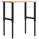 arbejdsbænk 80x60x(71,5-98) cm massivt egetræ