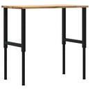 arbejdsbænk 100x60x(71,5-98) cm massivt egetræ