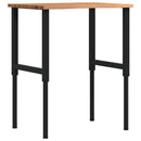 arbejdsbænk 80x60x(71,5-98) cm massivt egetræ