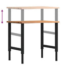 arbejdsbænk 80x60x(71,5-98) cm massivt egetræ