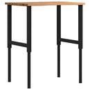 arbejdsbænk 80x60x(71,5-98) cm massivt egetræ