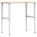 arbejdsbænk 100x60x(71,5-98) cm massivt egetræ rektangulær
