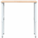 arbejdsbænk 100x60x(71,5-98) cm massivt egetræ rektangulær