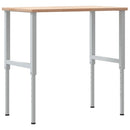 arbejdsbænk 100x60x(71,5-98) cm massivt egetræ rektangulær