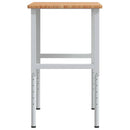 arbejdsbænk 100x60x(71,5-98) cm massivt egetræ rektangulær