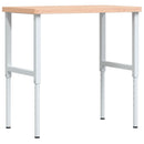 arbejdsbænk 100x60x(73-99,5) cm massivt bøgetræ rektangulær