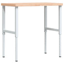 arbejdsbænk 100x60x(73-99,5) cm massivt bøgetræ rektangulær