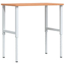 arbejdsbænk 100x60x(71,5-98) cm massivt bøgetræ rektangulær