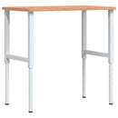 arbejdsbænk 100x60x(71,5-98) cm massivt bøgetræ rektangulær