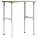 arbejdsbænk 80x60x(71,5-98) cm massivt egetræ
