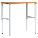 arbejdsbænk 100x60x(71,5-98) cm massivt egetræ