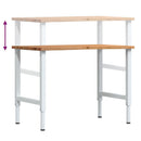 arbejdsbænk 100x60x(71,5-98) cm massivt egetræ