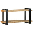 væghylde 90x33x45 cm massivt ru mangotræ