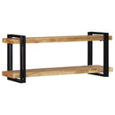 væghylde 110x33x45 cm massivt ru mangotræ