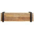 væghylde 110x33x45 cm massivt ru mangotræ