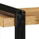 væghylde 110x33x45 cm massivt ru mangotræ