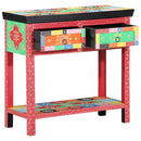 Konsolbord med skuffe med opbevaring Flerfarvet 80 x 35 x 76 cm