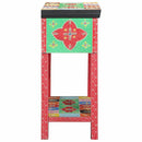 Konsolbord med skuffe med opbevaring Flerfarvet 80 x 35 x 76 cm