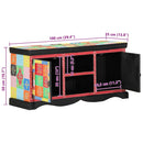 TV-skab Flerfarvet 100 x 35 x 50 cm Massivt mangotræ