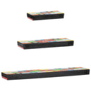 Væghylder 3 pcs Flerfarvet 100 x 20 x 6 cm Massivt mangotræ
