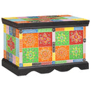 Opbevaringskasse Flerfarvet 60 x 40 x 40 cm Massivt mangotræ