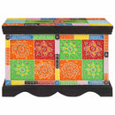 Opbevaringskasse Flerfarvet 60 x 40 x 40 cm Massivt mangotræ
