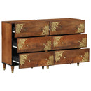 Sideboard 2 pcs honningfarvet 60 x 33 x 75 cm Massivt mangotræ