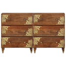 Sideboard 2 pcs honningfarvet 60 x 33 x 75 cm Massivt mangotræ
