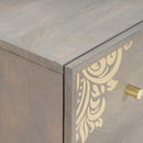 Sideboard med skuffe 2 pcs Grå 60 x 33 x 75 cm Massivt mangotræ