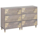 Sideboard med skuffe 2 pcs Grå 60 x 33 x 75 cm Massivt mangotræ