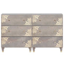 Sideboard med skuffe 2 pcs Grå 60 x 33 x 75 cm Massivt mangotræ