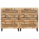 Opbevaringsskabe 2 stk. 120 x 33 x 75 cm Massivt mangotræ