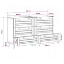 Opbevaringsskabe 2 stk. 120 x 33 x 75 cm Massivt mangotræ